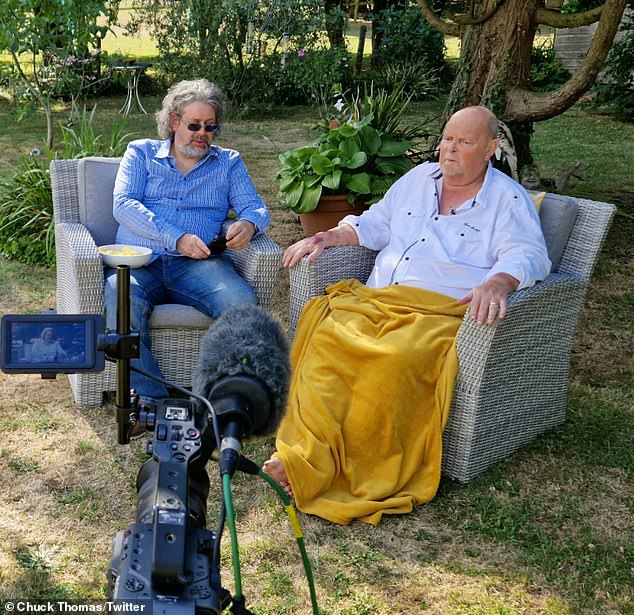 James was first diagnosed with liver cancer in February of 2020 but despite having preventative treatment, he revealed that year that it had spread to his spine, brain and lungs (seen with his Talk TV co-host Ash)