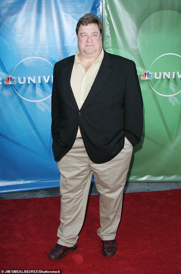 Goodman looked unrecognizable compared to how he looked when he made a vow to overhaul his lifestyle and lose weight back in 2007; pictured July 2004 in California