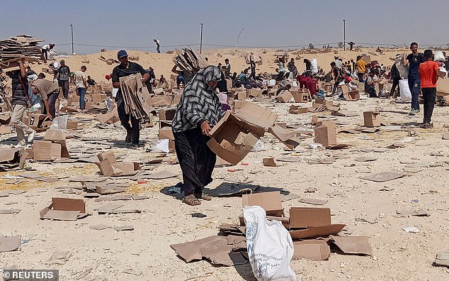 Olmert said such a move would be 'the inevitable interpretation' of any effort to construct a large camp intended to contain hundreds of thousands of people