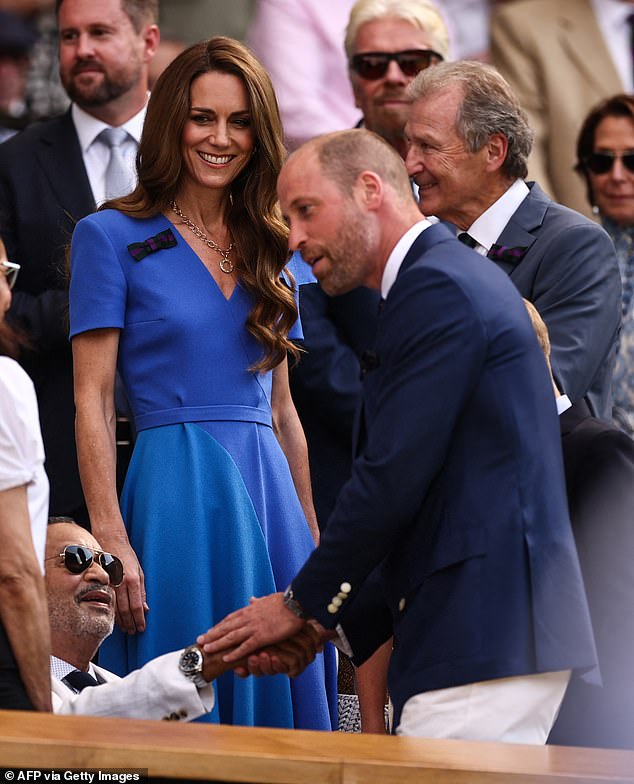 In footage shared of Kate and William's arrival into the box, Matthew could be seen in the background