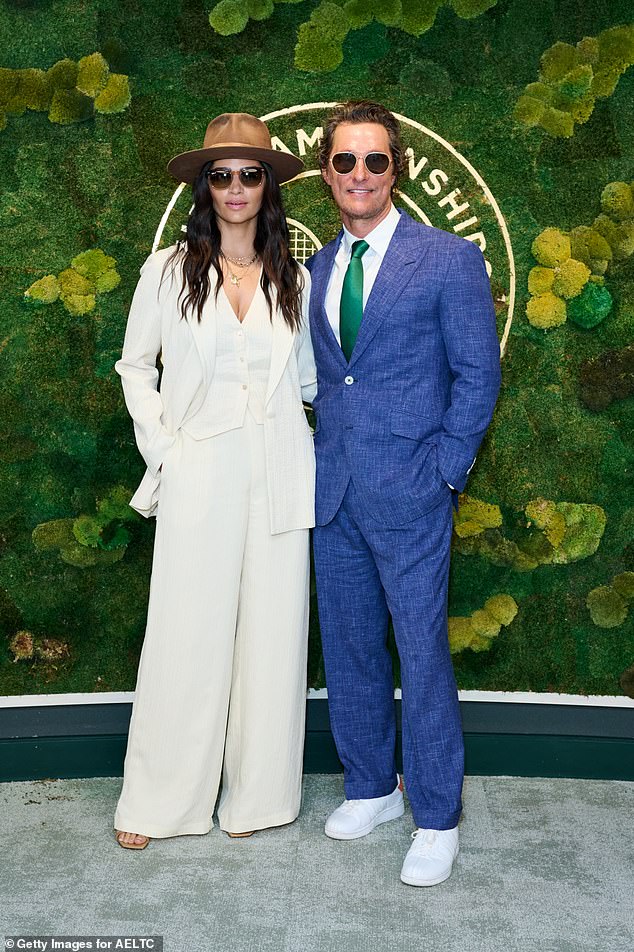 Matthew and his wife were also seen at the Womens Singles Final at Centre Court on Saturday