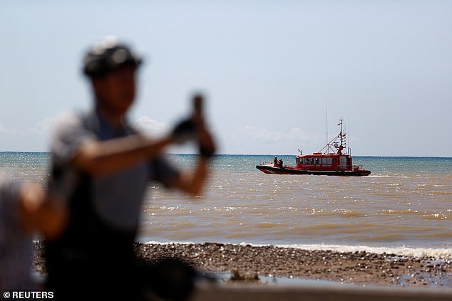 Spanish Coast Guard looks for two possible people missing along the Foix river, in Cubelles, Barcelona province, July 13, 2025