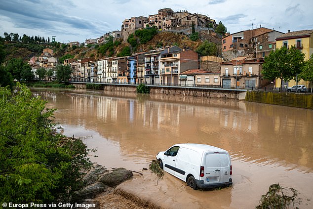 Floods in the Barcelona town of Suria during the rainfall caused by the storm in the province of Barcelona, on 12 July, 2025 in Suria