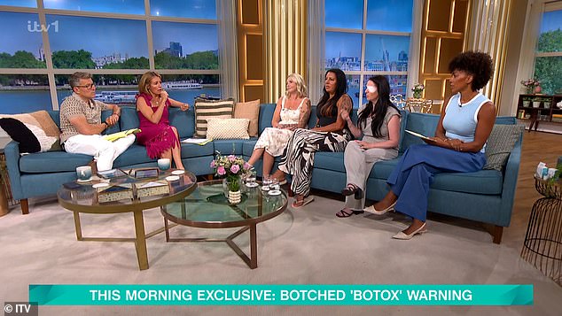 Kayleigh told how the show how they had actually injected fake Botox into the wrong muscle, which resulted in her eye drooping