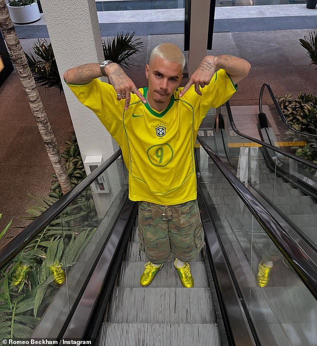 Romeo also posed up a storm for another Instagram snap over the weekend
