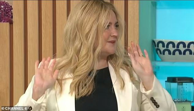The TV star and author, 38, who has a regular spot as a cheese expert on the show, recently posted a picture of her from her hospital bed as she announced the 'earth shattering' news