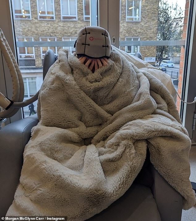 The TV star posted a picture of her from her hospital bed as she announced the 'earth shattering' news