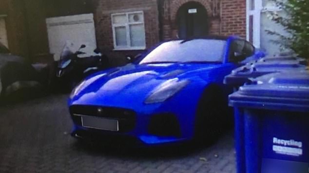 Stephen splurged much of his money on extravagant holidays, designer clothes, and spent his down time driving around in a Jaguar F-Type V8 (pictured), worth £91,000
