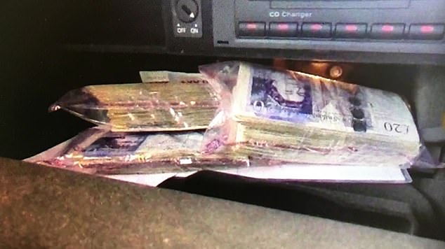 £144,121 worth of cash seized from Stephen during the investigation was frozen (Pictured: some of the cash police found)