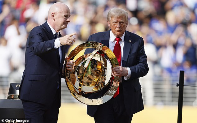 Trump later claimed that the real Club World Cup trophy would be staying in the Oval Office