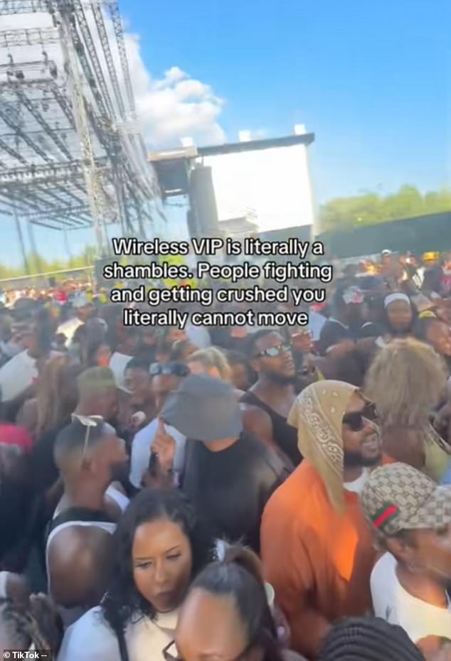 However, it wasn't just general access that was facing large queues, as VIP guests told MailOnline that they had been forced to wait up to 'three hours' by security before deciding to just head home