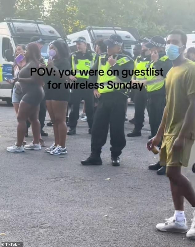 In videos shared on TikTok , festival goers were stood shoulder-to-shoulder pleading with security to let them in as they had tickets for the day