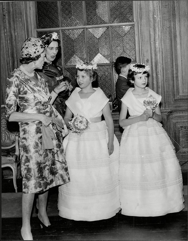 Constance Marten's aunt, Victoria Marten (right), with Princess Anne in 1960