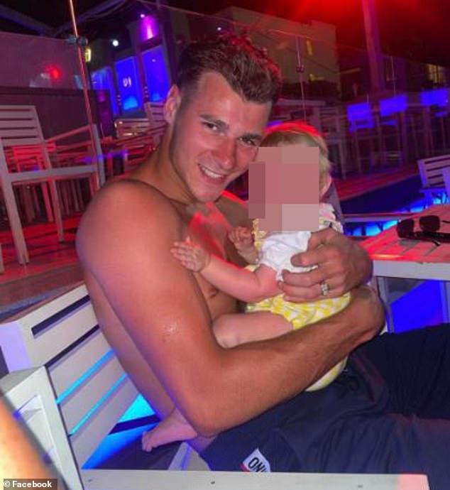 Mr Stevens, who is the grandson of a champion boxer, had two children, including a little girl (pictured together)