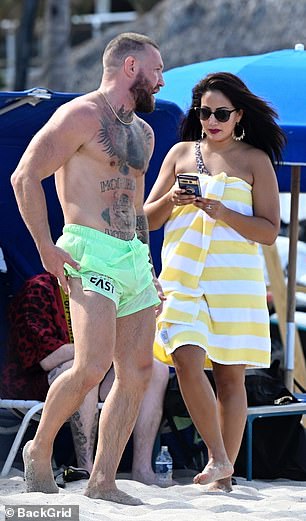 The pair remained by each other's side during the day out