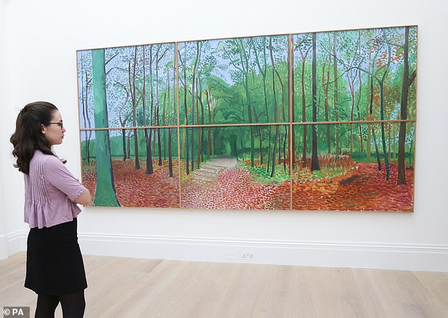 Hockney created a series of paintings of nearby Woldgate Woods which he regularly passed on the way to Bridlington, where he had a studio