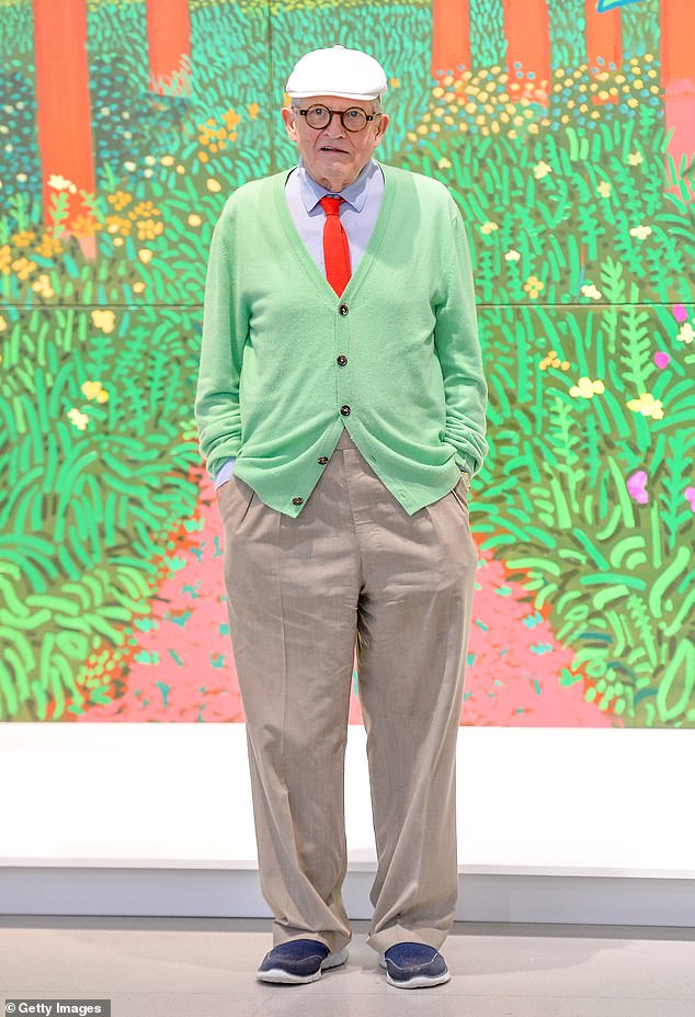 David Hockney, 88, (pictured) previously objected to wind farm proposals in the area, describing the turbines as 'big ugly things'