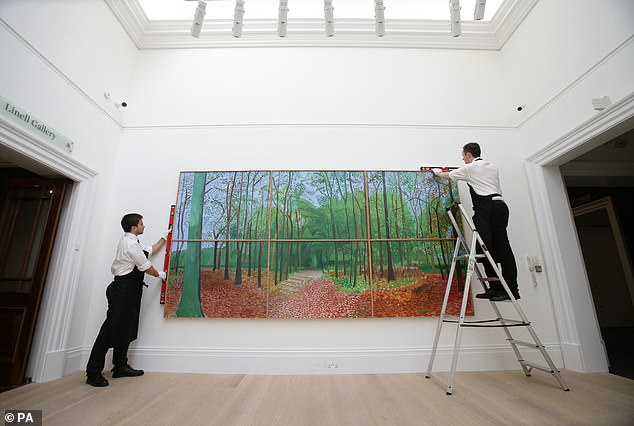 Hockney created a series of paintings of nearby Woldgate Woods which he regularly passed on the way to Bridlington, where he had a studio