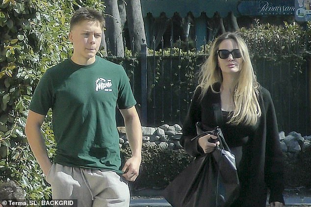 The mother-son duo were spotted in their Los Feliz neighborhood, where Angelina and Brad own separate homes