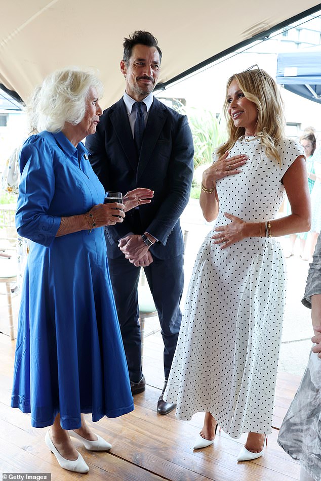 During her visit on Monday, the royal spoke to presenter Amanda Holden, 54, and model David Gandy, 45, who were also at the heartwarming event