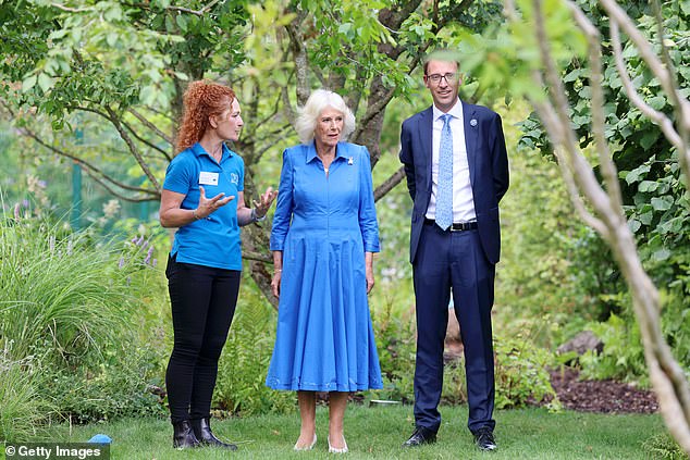 The Queen, 77, unveiled a new dog garden at the shelter in central London , which was thought to have been originally created this year's Chelsea Flower Show