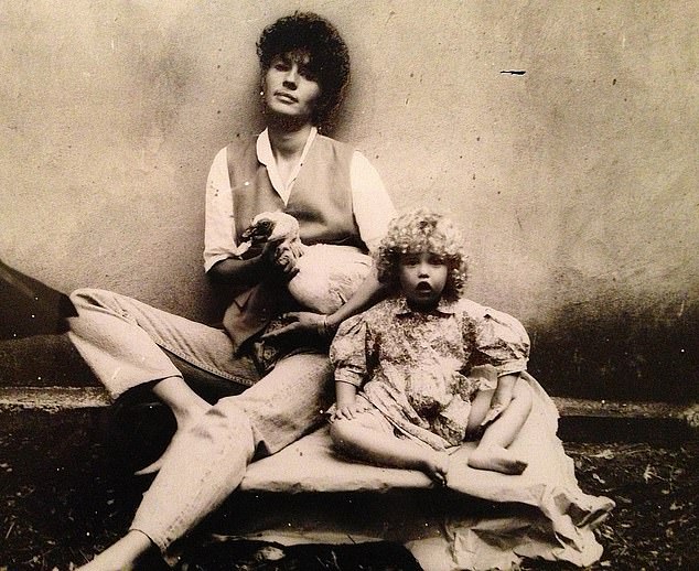 Constance Marten as an infant (right) with her Belgian-born mother Virginie de Selliers