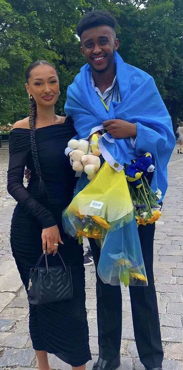 Mohamedamin Abdirisek Ibrahim (pictured together), 22, from Somalia, killed Saga in April last year rather than face the shame of telling his mother that he had got his girlfriend pregnant. He was sentenced to life in prison