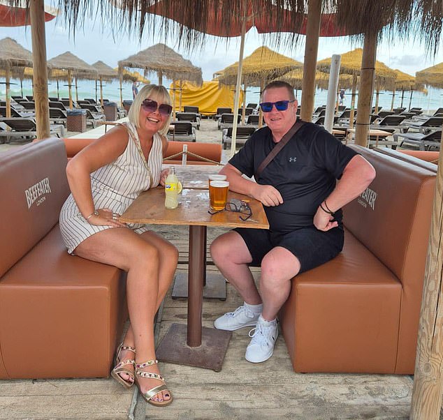 A 19-year-old man at the address, found by paramedics with a broken arm, was arrested on suspicion of causing grievous bodily harm with intent. Pictured: Allison and Ronnie Johnston