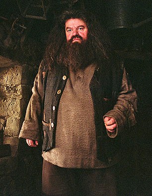 Coltrane pictured as Hagrid