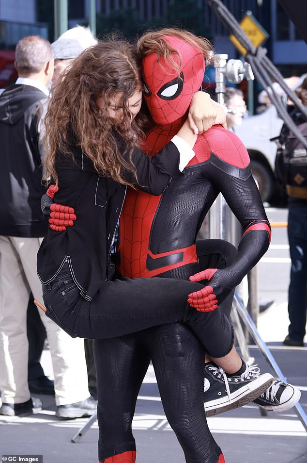 The Odyssey is scheduled to hit IMAX theaters on July 17, 2026 - just two weeks before Tom and Zendaya will be back for Spider-Man: Brand New Day on July 31 (pictured in film in 2018)