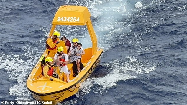The 37-year-old father jumped in after his daughter and tread water for 20 minutes while waiting for the rescue team
