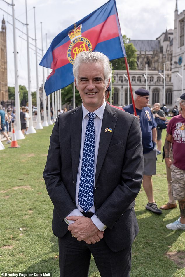 There were plenty of Conservative MPs at the protest, including shadow defence minister James Cartlidge