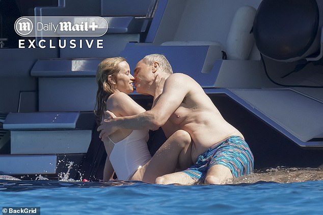 The couple could barely keep their hands off one another during the day