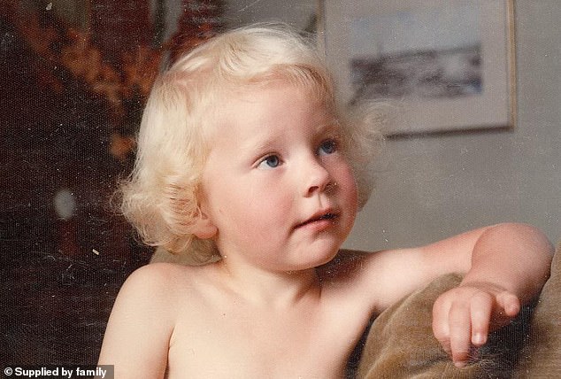 Jess is pictured as a young girl. She had no idea she had a secret brother until her father told her upon her mother's death