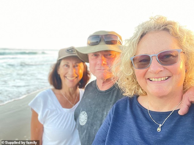 Jess, Alistair and Suzie are pictured on the beach in Australia. Alistair is due to come to Norfolk in October