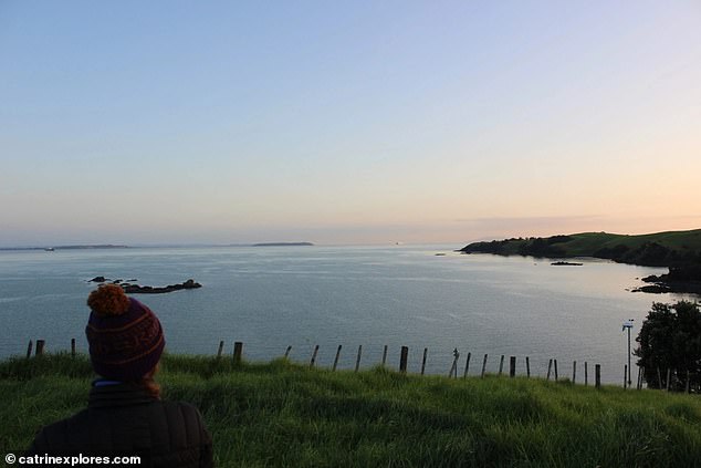 According to Catrin (pictured, in her own photograph), visitors and residents would simply have to 'make do' with living a slower life, such as immersing themselves in nature or hanging out with other individuals on the island