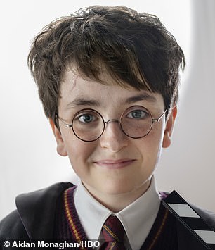 Instead of it being right above his eyebrow, the infamous lightning bolt-shaped mark was a lot more too the side
