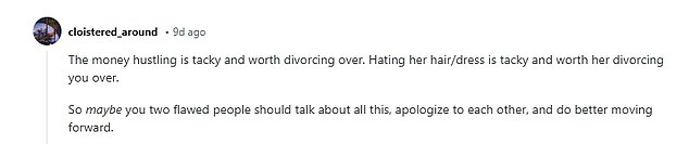 The Reddit post caused controversy among other users who rushed to give their own opinions on he situation with some siding with the groom and others encouraging the bride to run