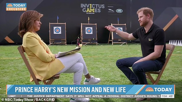 Harry said that he was ensuring the Queen was 'protected', and had the 'right people around her'