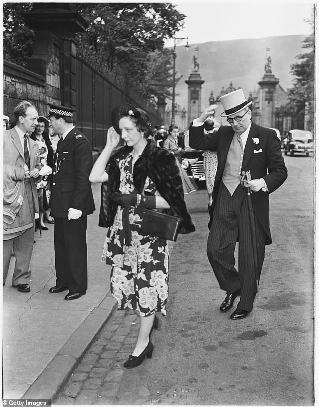 Crawford and Buthlay at a garden party in Edinburgh in 1952. Vickers claims Buthlay manipulated his wife