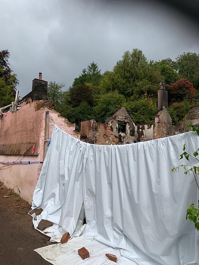 Mr Baker's wife and family were able to evacuate the house before it exploded