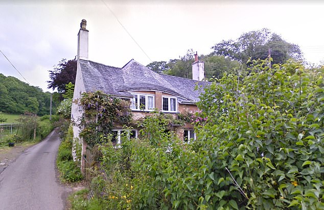 The family home, Hiccombe House, in Brompton Regis, west Somerset, which was destroyed in the fire