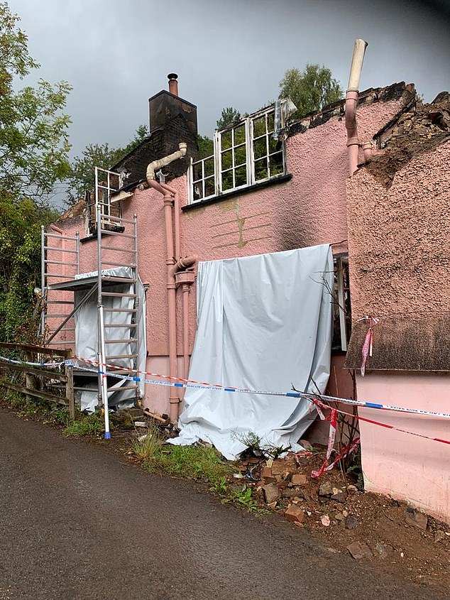 Mr Baker is alleged to have cancelled the insurance on the property before blowing himself up inside