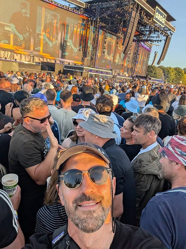 The fan claimed he carried out a '30 minute shift' of litter picking before removing his outfit to enjoy the show