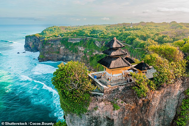 'We got told Uluwatu (pictured) where we are now is one of the best places to go, so if this is one of the better places, I'm not sure where the other places are like'