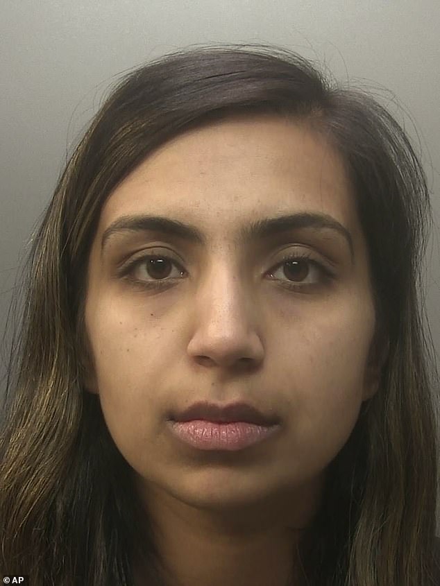 During her trial Marten was an inmate at HMP Bronzefield in Ashford, Surrey, where she reportedly became close to Beinash Batool (pictured) - the murderer stepmother of 10-year-old Sara Sharif