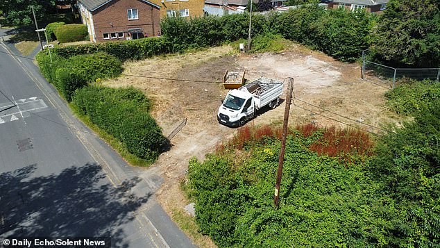 Natalie Matthews said she had planned to restore it and sell it to fund building her dream home on the adjoining plot. Pictured: Wychwood cottage after the demolition job