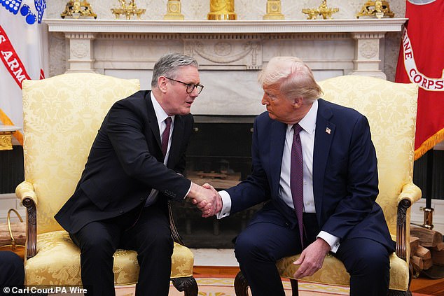The president appeared to credit Keir Starmer for the improvements, while admitting their political differences