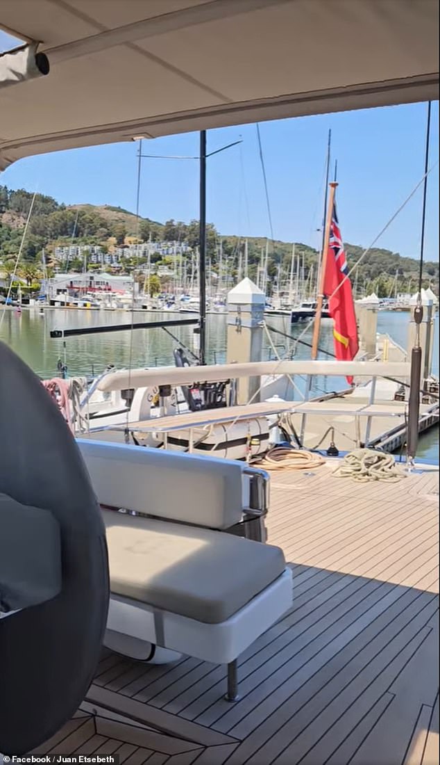 Video showed one yacht with a British red ensign blaring its horn along with a chorus of others