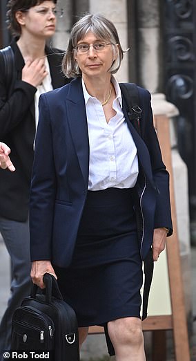 Cathryn McGahey leaving the High Court